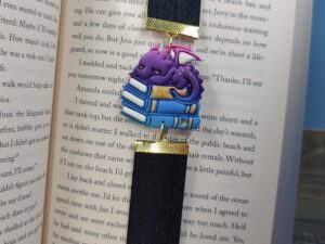 Pwetty Polly Dragon Polymer Clay bookmark