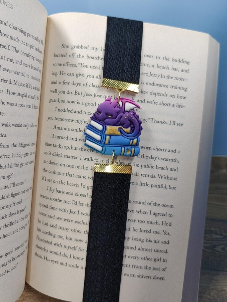 Pwetty Polly Dragon Polymer Clay bookmark